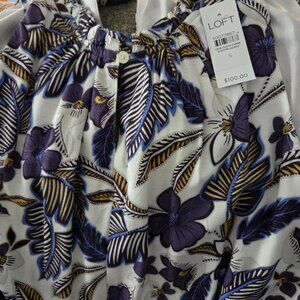 Loft women's wide leg floral jumpsuit